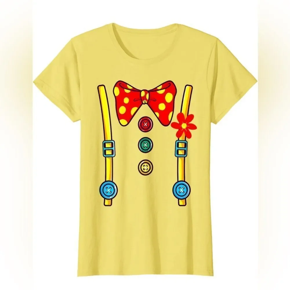 Halloween Bundle Clown Circus T-shirt's, Pom Pom headband and Derby Hat - Picture 3 of 9